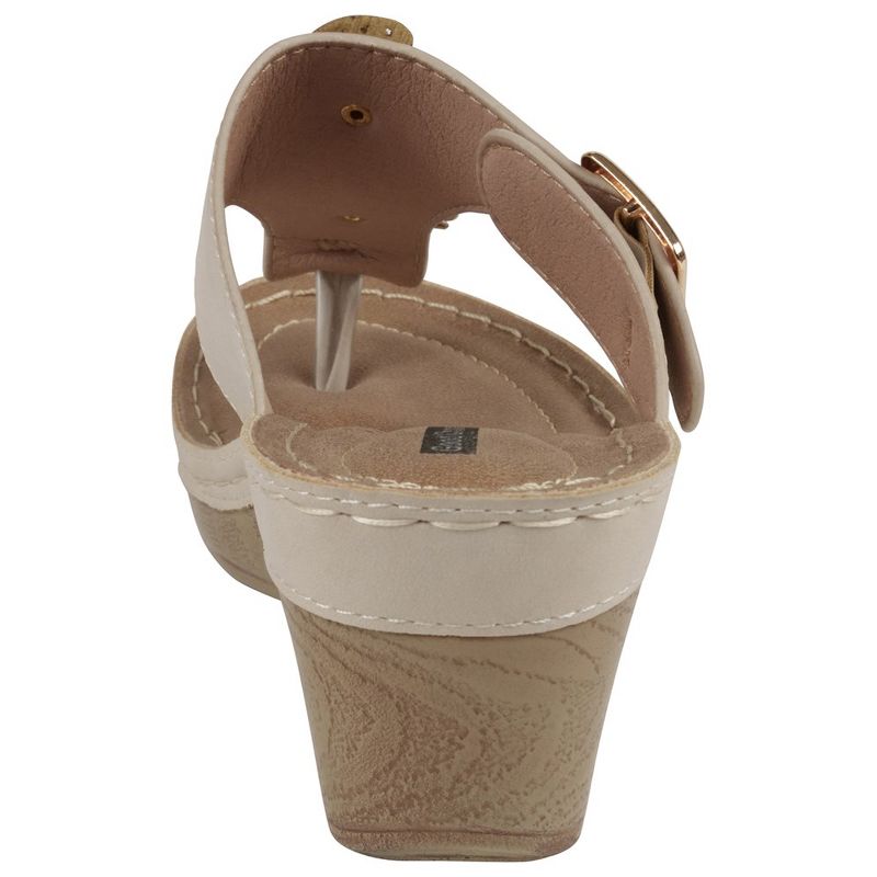 GC Shoes Narbone Flower Comfort Slide Wedge Sandals, 3 of 6