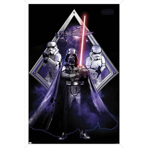 Trends International Star Wars: Original Trilogy - Villains Badge Framed Wall Poster Prints - 1 of 4