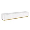 YOOCOZZ TV Stand for TVs Up to 85" with Marble Tabletop,4 Drawers and Curved Profile Design - 2 of 4