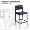 Crestlive Products Outdoor Bar Stools Set of 2 Counter Height Bar Stools with Cushions Patio Bistro Tall Chairs with Back and Footrest - 2 of 4