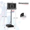 Safstar 6.9-8.5 FT Portable Outdoor Basketball Hoop w/ Shatterproof PC Backboard - 2 of 4