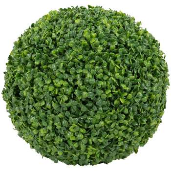 Northlight 1.25' Unlit Artificial Two Tone Green Boxwood Topiary Garden Ball