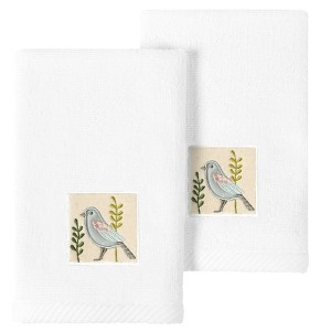 Linum Home Textiles 100% Turkish Cotton GIRASOL Embellished Towel Set - 1 of 4