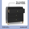 Storkcraft California 3 Drawer Dresser with Removable Changing Topper Black/Driftwood - 4 of 4