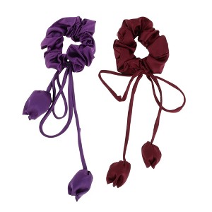 Unique Bargains Elegant Tulip Pendant Hair Ties 2Pcs - 1 of 4