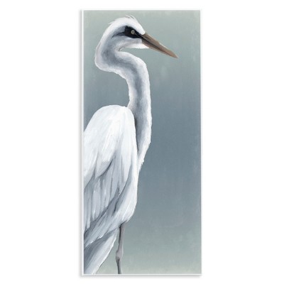Stupell Industries White Heron Portrait Wall Plaque Art