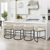 Vatros Upholstered Counter Stool with Metal Frame - 2 of 4