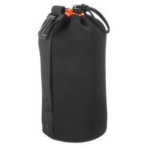 Unique Bargains Neoprene Waterproof Shockproof Wear-resistant Lens Pouch Black&Orange 1 Pc - 1 of 3