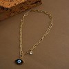 SOHI Women's Blue Evil-Eye Chain Necklace - 3 of 4