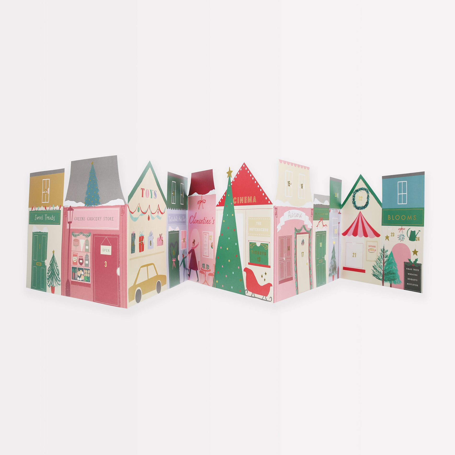 Meri Meri Christmas Street Concertina Advent Calendar (Pack of 1)