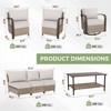 EAGLE PEAK Coastal Vista Outdoor Patio Furniture Set, Half-Moon Curved Wicker Patio Conversation Set with Coffee Table - 2 of 4