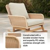 Hrinhom 24.8"W Patio Accent Rocking Chair With Cushions, Outdoor Wood Armchair For Balcony - 3 of 4