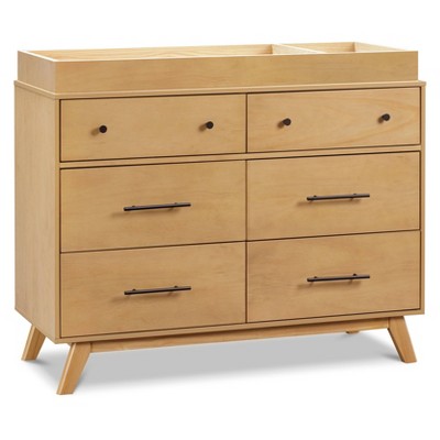 Otto Honey 6-Drawer Double Dresser with Metal Hardware