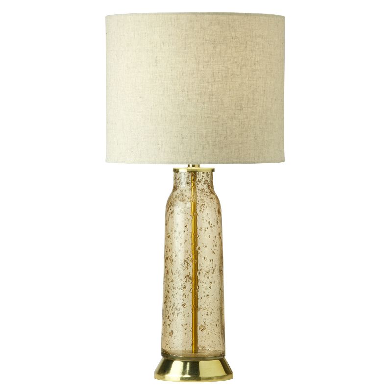River of Goods 22&#34; 1-Light Rome Glass and Metal Table Lamp Yellow, 1 of 10