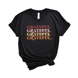 Simply Sage Market Women's Grateful Stacked Short Sleeve Graphic Tee - 1 of 2