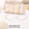 Thin Large Plain Hoop Earrings for Women 70mm Stainless Steel Ginger Lyne Collection - 2 of 4
