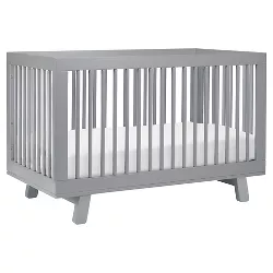 Babyletto Hudson 3-in-1 Convertible Crib with Toddler Rail - Gray