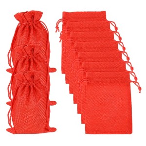 Unique Bargains Cotton Linen Burlap Bags with Drawstring 20 Pcs - 1 of 4