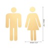 Unique Bargains Self-Adhesive Decor Office Business Men Women Restroom Sign 1 Set - 2 of 4