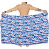 LA LEELA Men's Pareo Sarong Bath Swim Pareo Beach Wrap One Size Navy Floral - 4 of 4