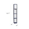 Simple Designs Three Shelf Etagere Floor Lamp with USB Navy Blue - 3 of 4