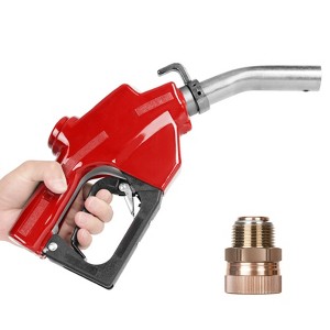 Mojgar 1" Inch NPT Automatic Fuel Nozzle Auto Shut-Off Red Fueling Nozzle with Swivel Joint 19/16 Inches - 1 of 4