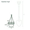 Bloem 12" Dura Cotta Round Resin Self-Watering Hanging Basket Planter with Macrame Cord - 3 of 4
