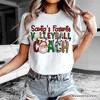 Santa’s Favorite Volleyball Coach Plaid Christmas T-Shirt, Sports Team Holiday Tee | OrnamentallyYou - 4 of 4