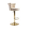 Grungis Velvet Swivel Bar Stools with Footrest Set of 2,Counter Stools with Tufted Back and Adjustable Height,Kitchen Chair for Kitchen Island - 4 of 4