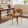Art Leon Faux Leather Swivel Accent Dining Chair with Wood Arm and Legs - 4 of 4