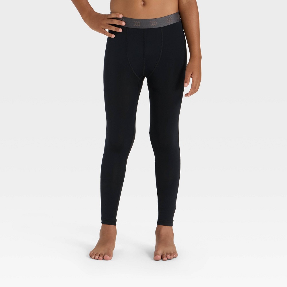 Boys' Fitted Tight Leggings - All In Motion™ Black M