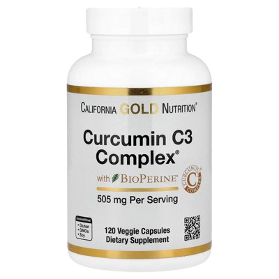 Curcumin C3 Complex from Turmeric Root with Bioperine Black Pepper Extract for High Absorption, 95% Curcuminoids, 500 mg, 120 Veggie Capsules, 3rd