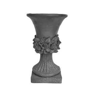Syemin Outdoor Planters with Special Design, Novely Flower Planter Pot for Garden, Courtyard, Patio, Gray，11.75"*11.75"*19.5" - 1 of 4