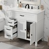 36" Bathroom Vanity With Sink, Bathroom Cabinet With 4 Drawers, Bathroom Cabinets Modern,  Bathroom Cabinets 36 Inch-Cuddlewood - 2 of 4