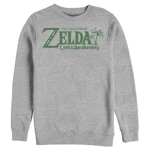 Men's Nintendo Legend of Zelda Link's Awakening Palm Logo Sweatshirt - 1 of 3