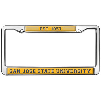 San Jose State School Logo Full Size Standard License Plate Metal Frame