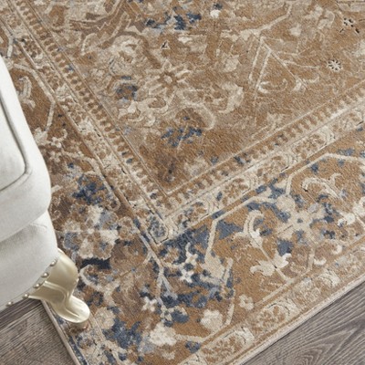 Ivory Malta 47"x67" Stain-Resistant Synthetic Area Rug