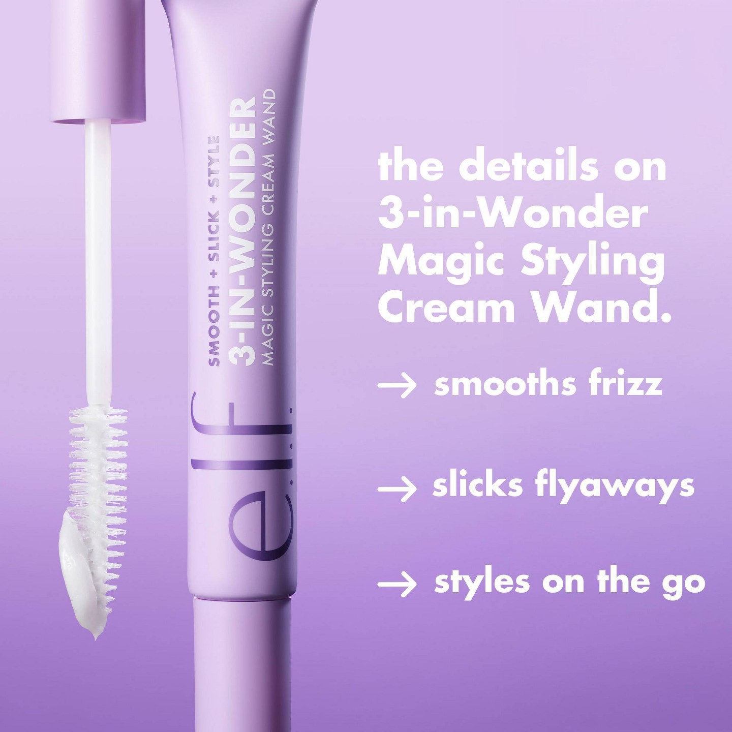 Стайлинг-стик для волос e.l.f. Hair 3-in-Wonder Magic против пушения, 0.67 fl oz, цвет: Кремовый — фото 4