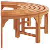 Outdoor Tree Bench Half Round 63.0in Solid Wood EucalyptusvidaXL - 4 of 4