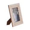 Sagebrook Home 4" x 6" Decorative Photo Frame - Contemporary Scalloped Resin Ivory Design Picture Frame - Home - 2 of 4