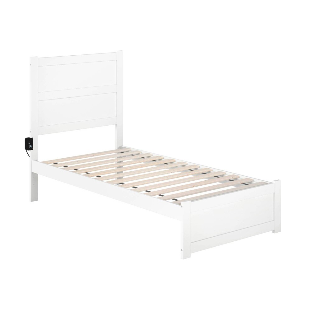 Photos - Bed Frame AFI Twin Noho Bed with Footboard White  