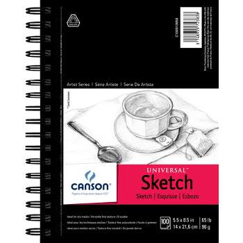 Canson Basic Hardcover Sketchbook, 5-1/2 x 8-1/2 Inches, 65 lb, 108 Sheets