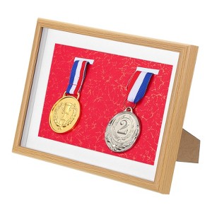 Unique Bargains Resin High-definition Glass Hollow Design Durable Medal Display Case - 1 of 4