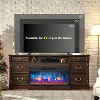 Roman Columns 3-Sided Glass Fireplace TV Stand for TVs up to 85in - 4 of 4