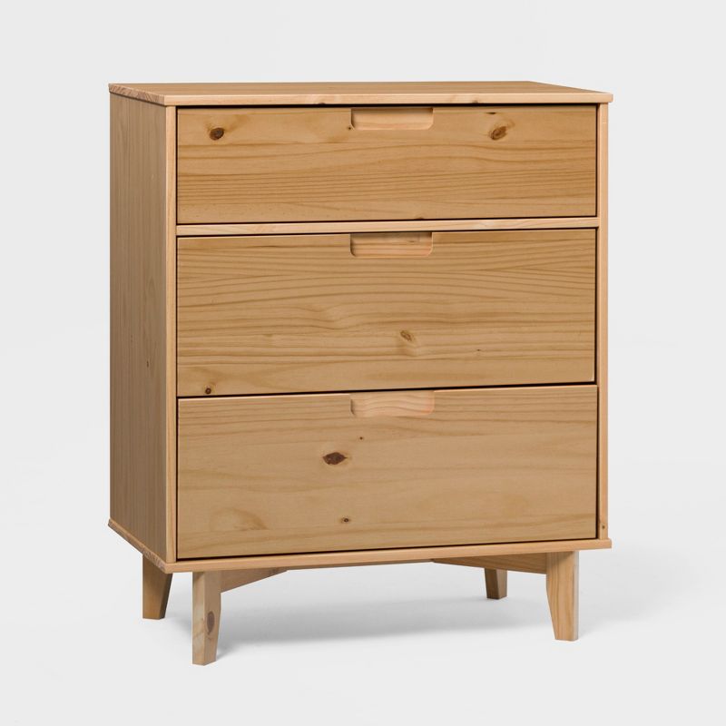 Mid-Century Modern Wood 3 Drawer Dresser - Saracina Home, 4 of 23