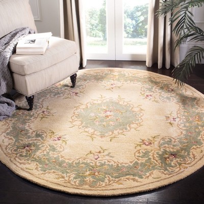 Elegant Ivory Sheepskin Hand-Tufted Round Rug - 4' Diameter