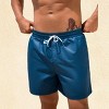 Men's Indigo Coast Blue Beach Board Shorts Swim Trunks - Cupshe - 2 of 4