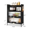 Fortune Candy 45.7'' Tall 4 Tier Pantry Cabinet with 3 Door, Recyoled Metal - 3 of 4