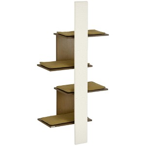 Wall-Mounted Cat Tree, 4-Layer Cat Wall Shelves Furniture with Scratching Board, Kitten Activity Center with Cushions - 1 of 4