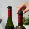 True Preserve: Vacuum Seal Stoppers bottle preserver, Wine Bottle Cork Set, Wine Saver and Stopper, Accessories for Wine Bottles, Black, Set of 2 - 3 of 4